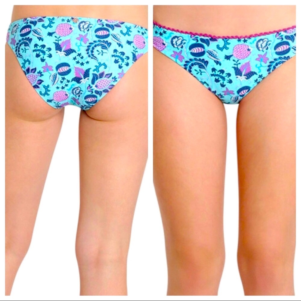 NANETTE LEPORE ALANA PORCELAIN FLORAL BIKINI BOTTOM•NWT•sz 6